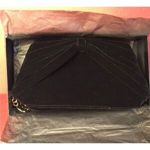 GIORGIO ARMANI Black Velvet Clutch/Wallet.